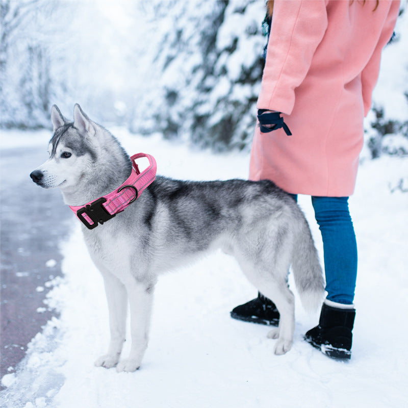 Tactical Dog Collar & Leash Set With Shock-Absorbing Grip