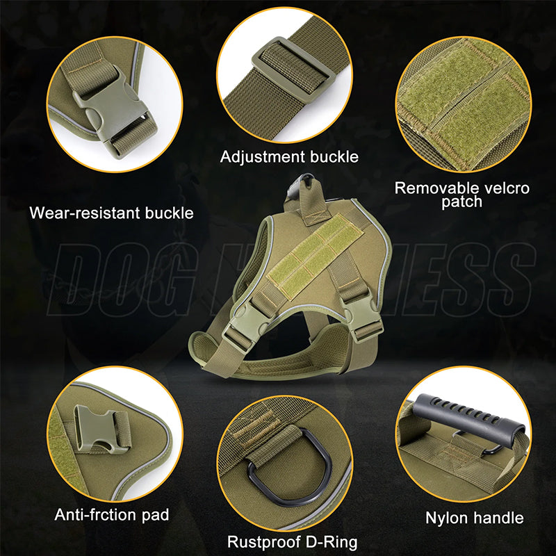 Tactical Dog Vest for Secure Control of Large Dogs