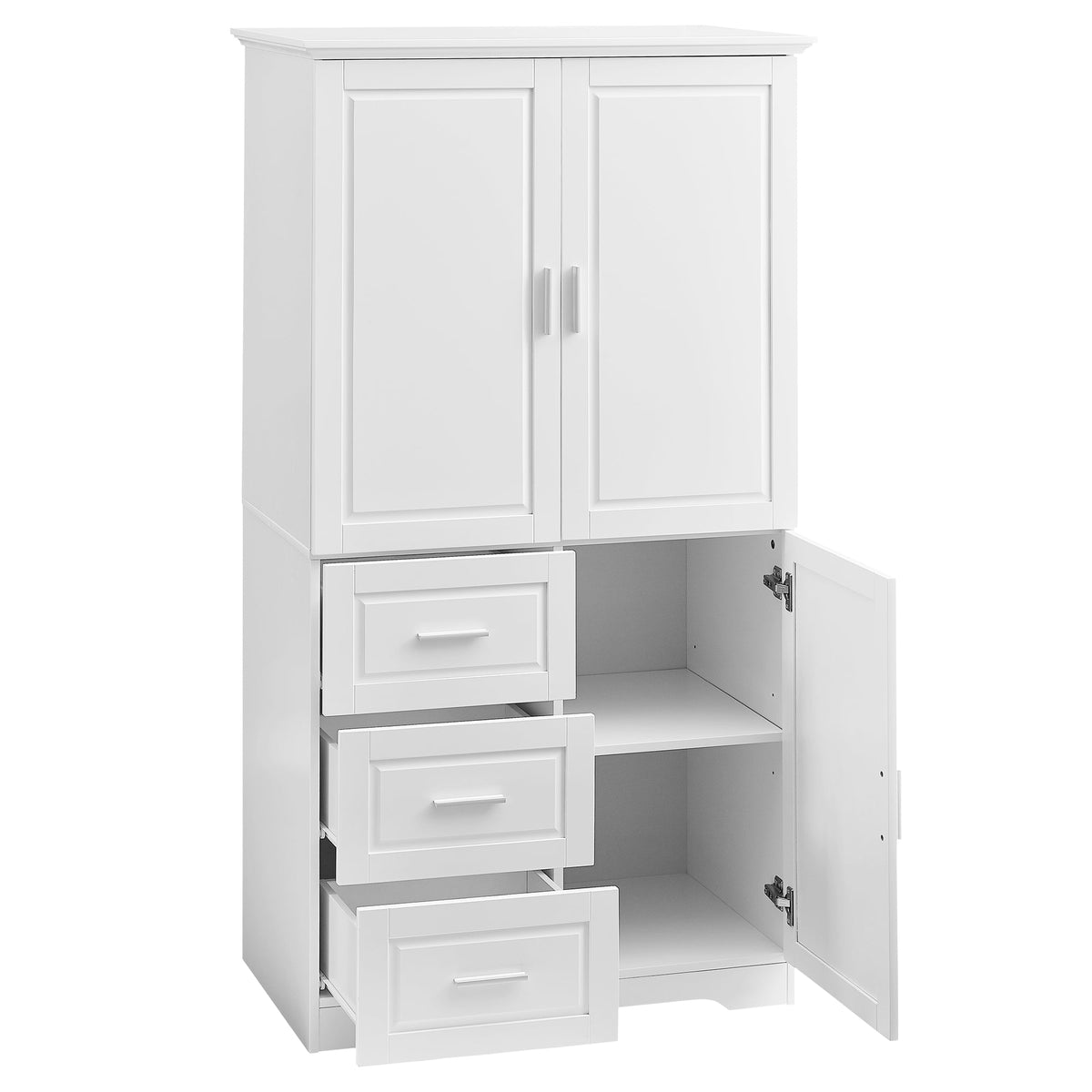 Freestanding Bathroom Storage Cabinet with Doors & Drawers