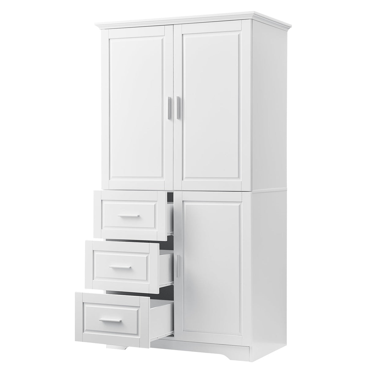 Freestanding Bathroom Storage Cabinet with Doors & Drawers