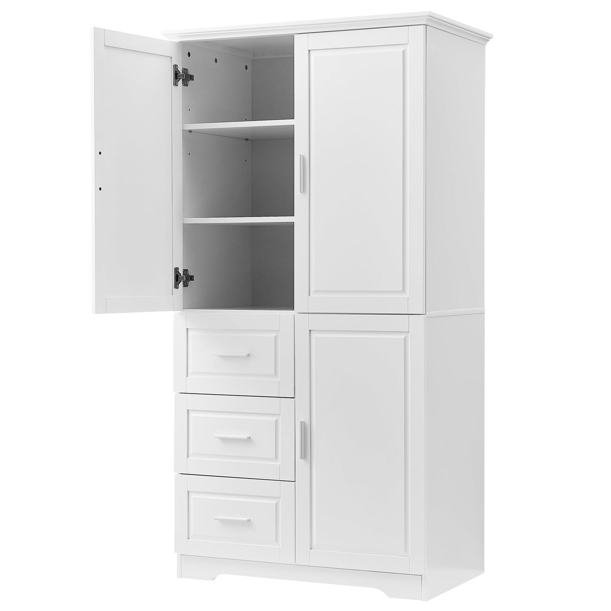 Freestanding Bathroom Storage Cabinet with Doors & Drawers