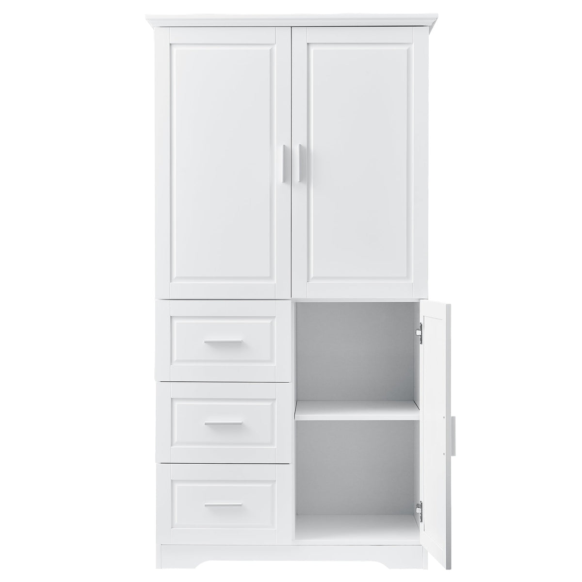 Freestanding Bathroom Storage Cabinet with Doors & Drawers