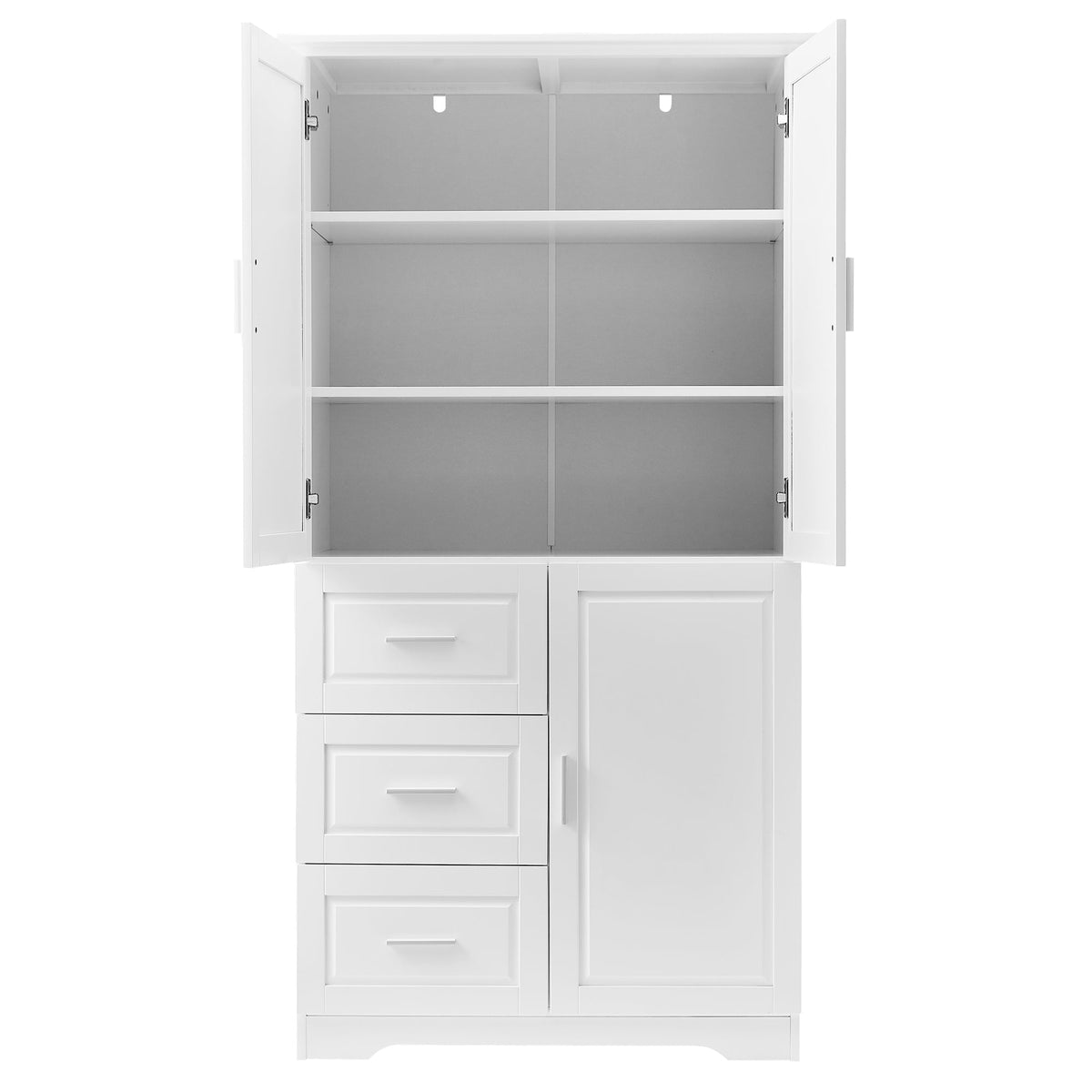 Freestanding Bathroom Storage Cabinet with Doors & Drawers