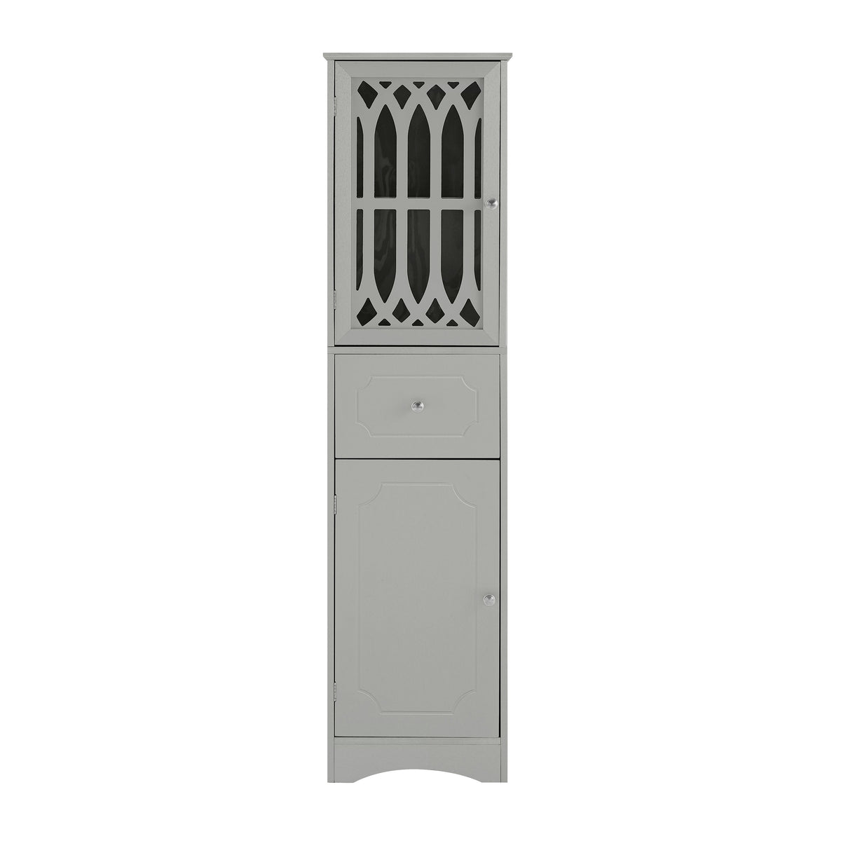 Tall Bathroom Cabinet with Drawer and Adjustable Shelf
