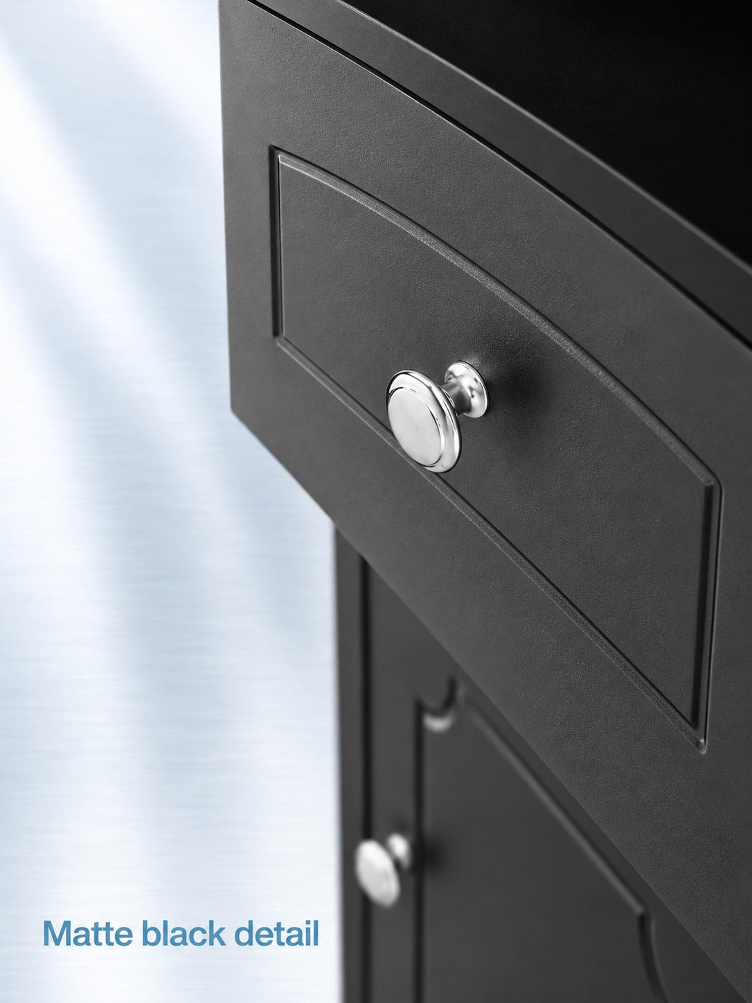 Tall Bathroom Cabinet with Drawer, Slim Black Storage
