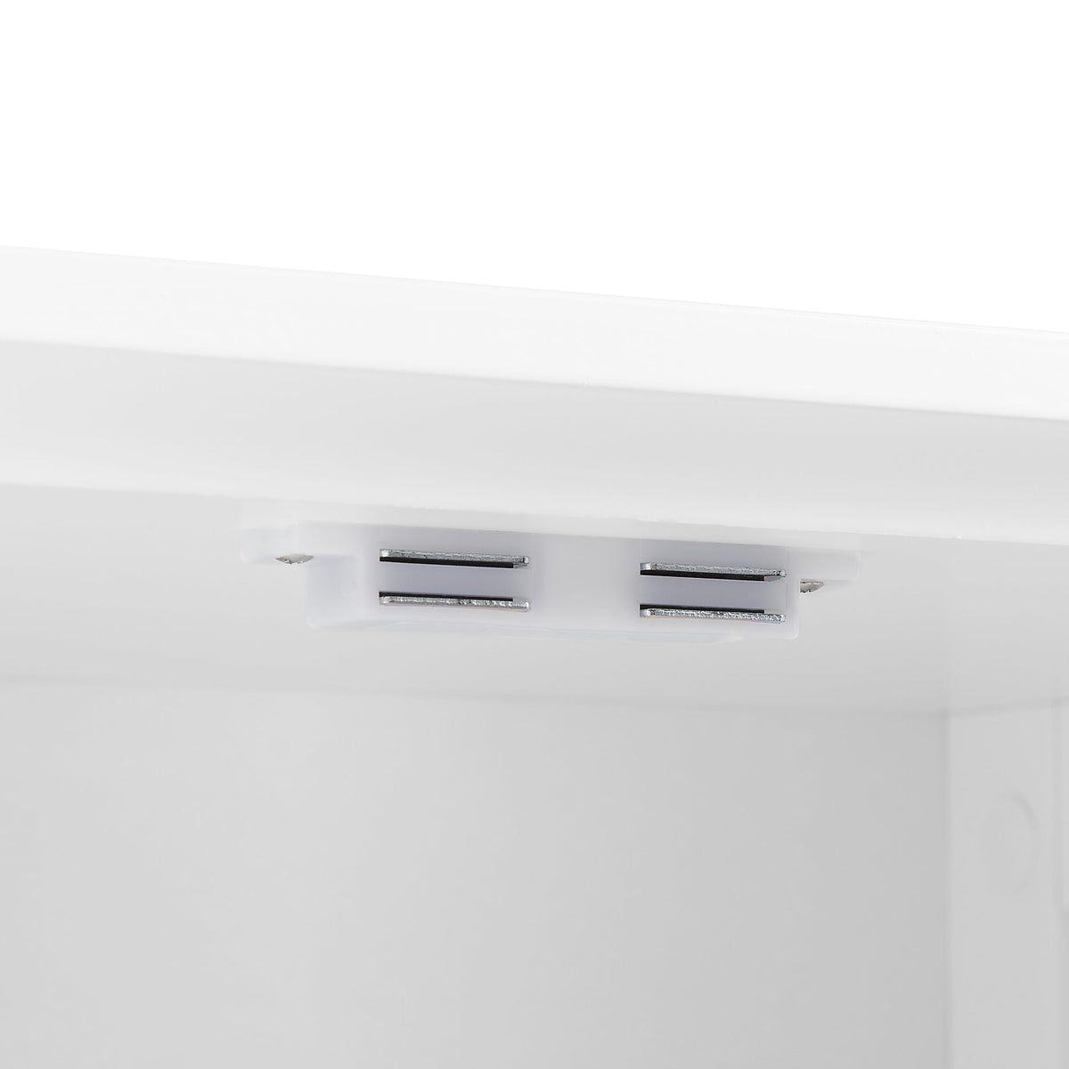 Tall Bathroom Storage Cabinet with Doors and Open Shelf
