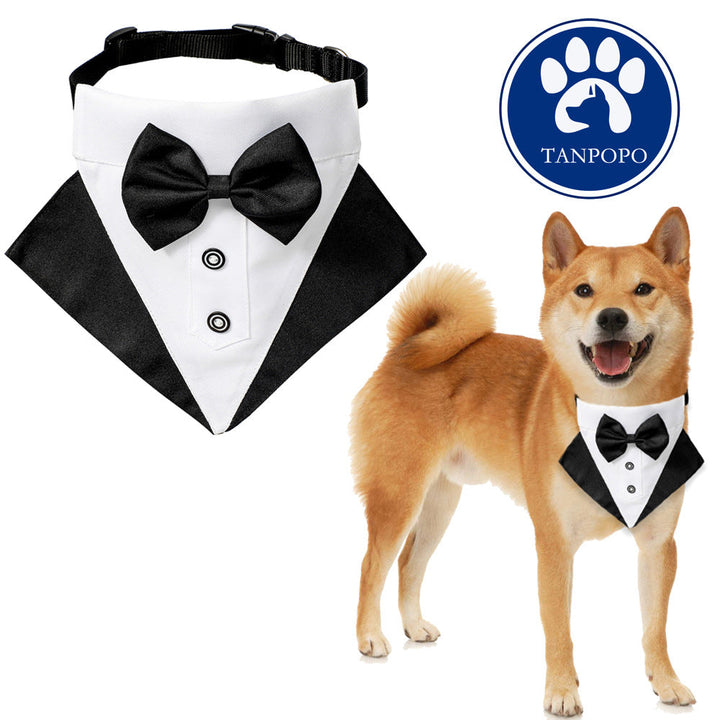 Dog Tuxedo Bib Scarf for Weddings and Party Photos