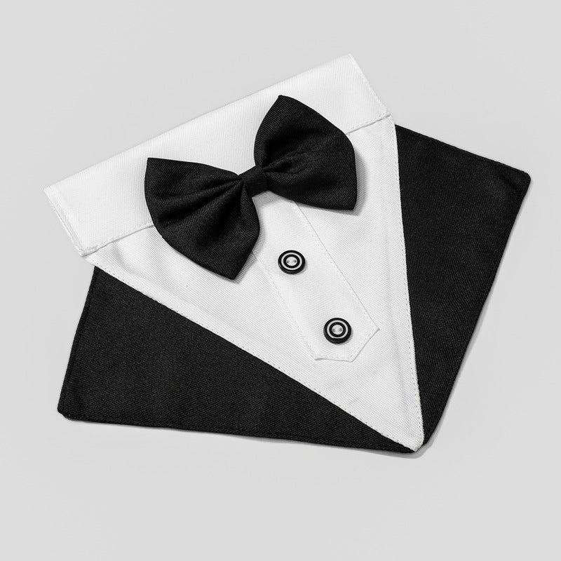 Dog Tuxedo Bib Scarf for Weddings and Party Photos