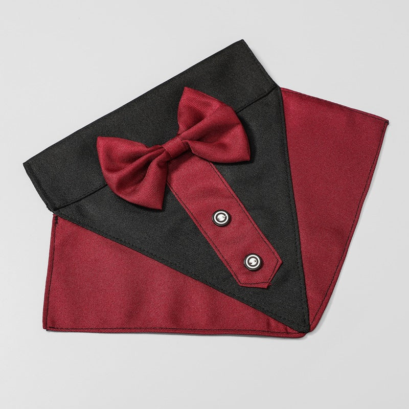 Dog Tuxedo Bib Scarf for Weddings and Party Photos