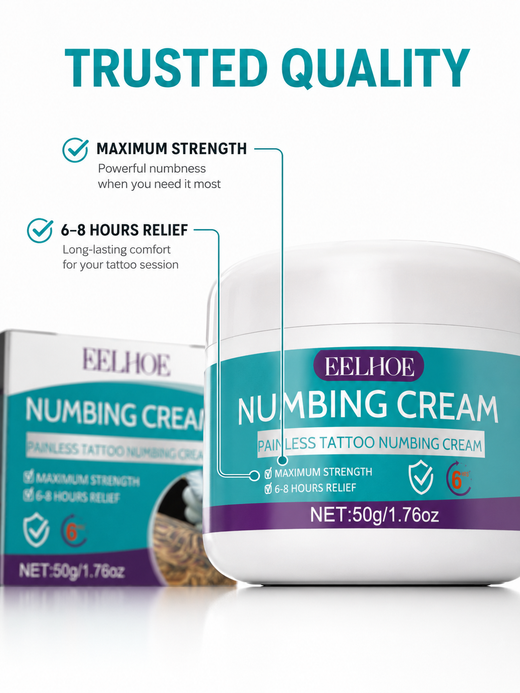 Tattoo Numbing Cream — 6‑8 Hour Maximum‑Strength Relief