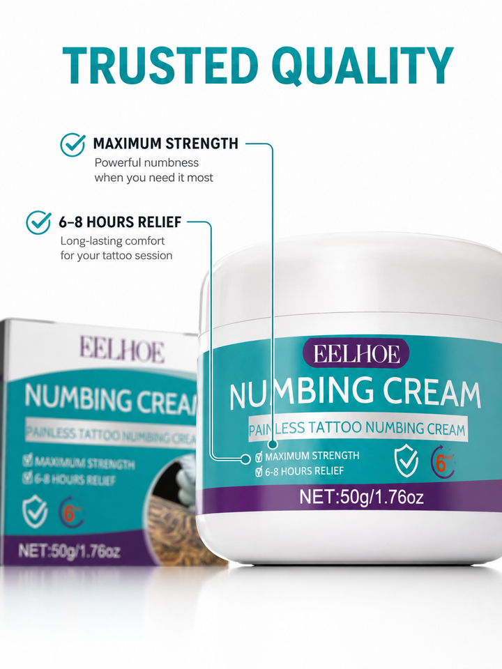 Tattoo Numbing Cream — 6‑8 Hour Maximum‑Strength Relief