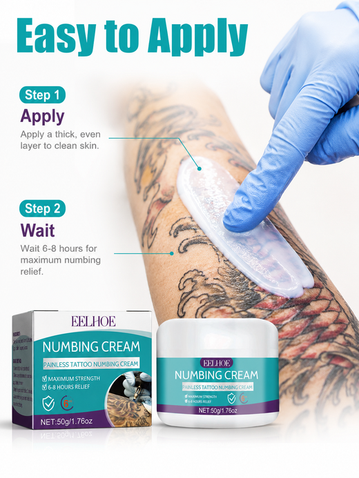 Tattoo Numbing Cream — 6‑8 Hour Maximum‑Strength Relief