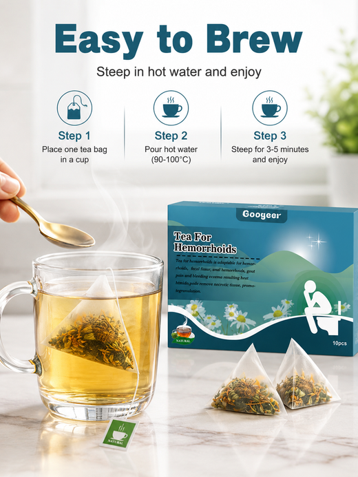Hemorrhoid Relief Tea — Natural Herbal Blend Soothes Pain