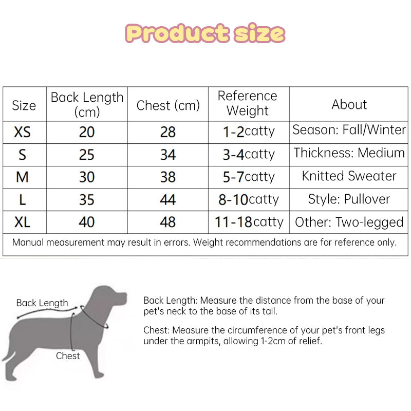 Small Dog Winter Sweater | Fruit-Print Knit Comfort