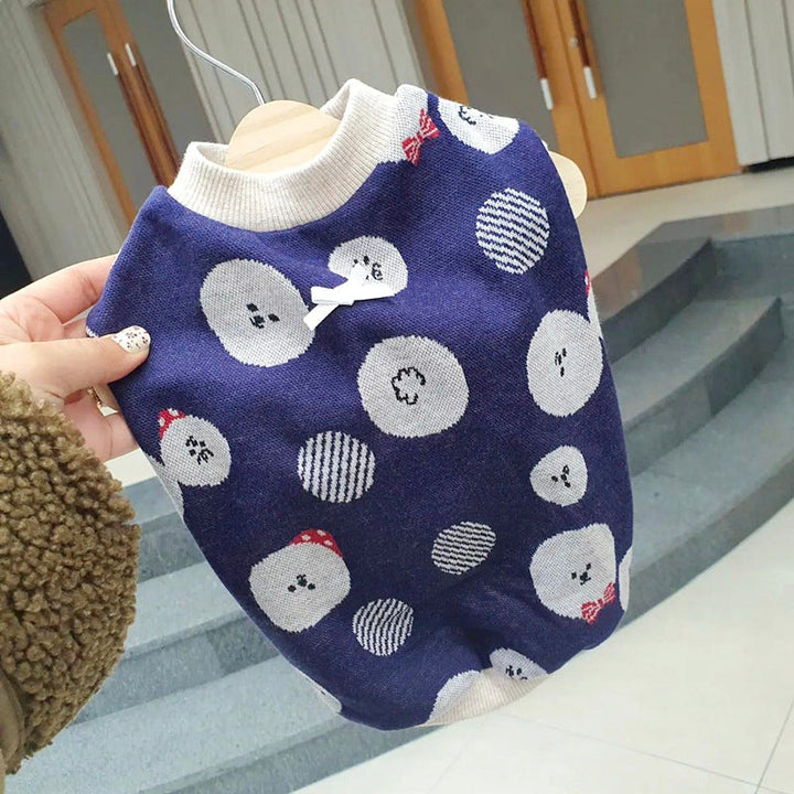 Small Dog Winter Sweater | Fruit-Print Knit Comfort