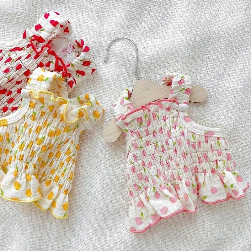 Puppy Summer Dress for Small Dogs & Cats, Fruit Print