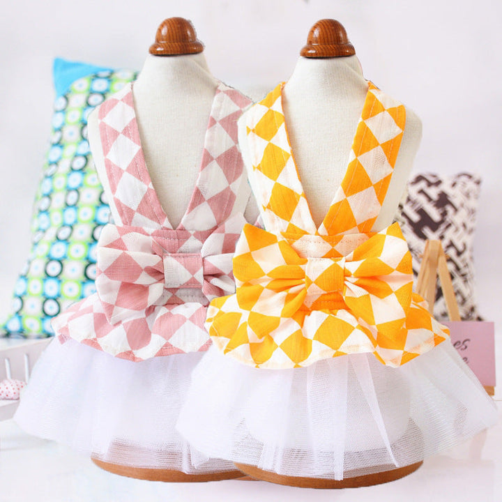 Small Dog Summer Dress With Lightweight Tulle Skirt