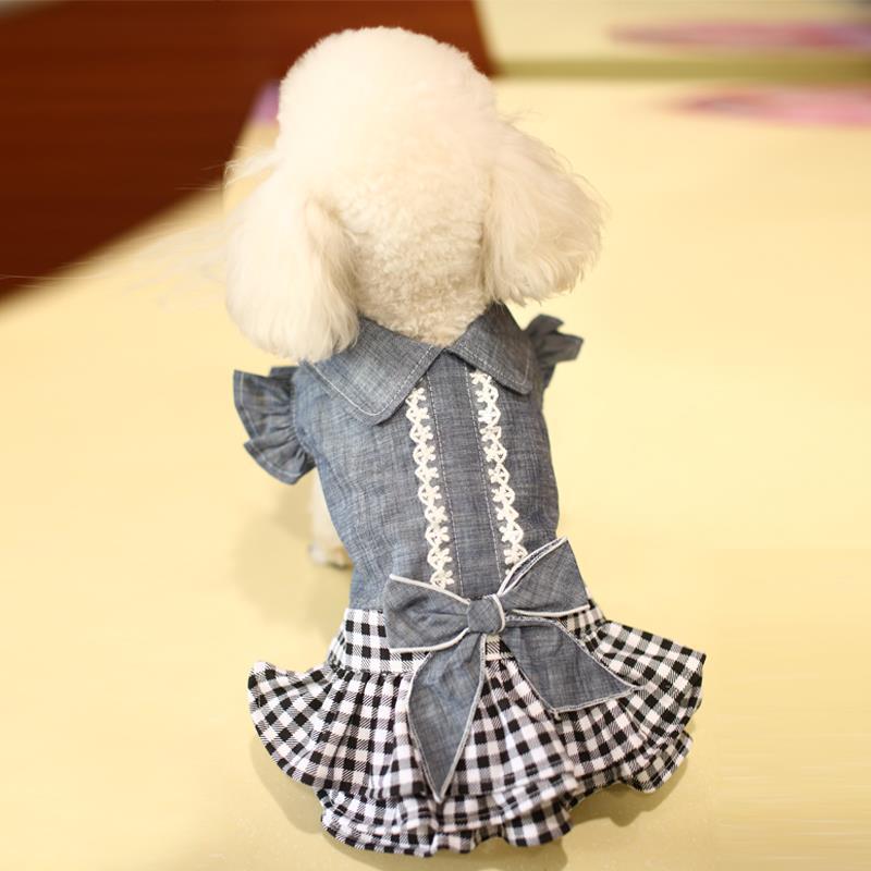 Small Dog Denim Skirt Dress for Everyday Princess Style
