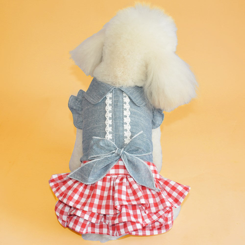 Small Dog Denim Skirt Dress for Everyday Princess Style