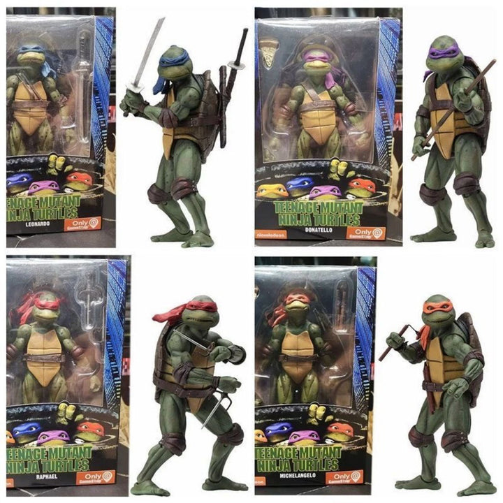 1990 TMNT Movie Action Figure With Collector Display Box