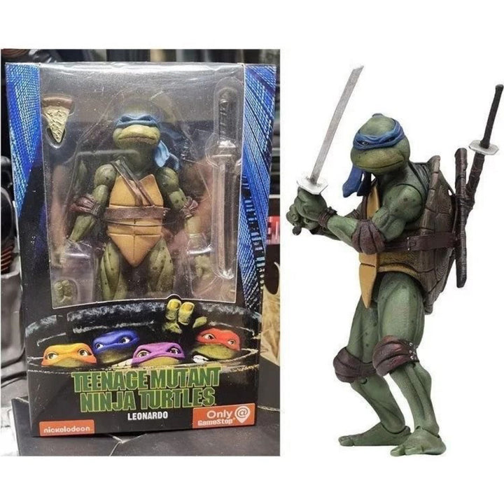 1990 TMNT Movie Action Figure With Collector Display Box