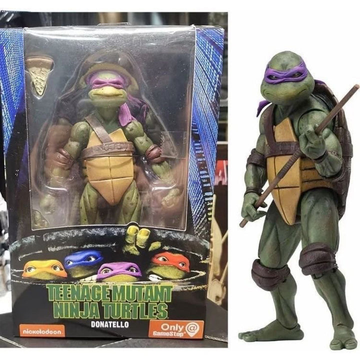 1990 TMNT Movie Action Figure With Collector Display Box