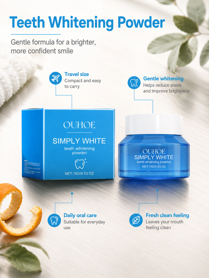 Teeth Whitening Powder — Sensitive‑Safe Brightening