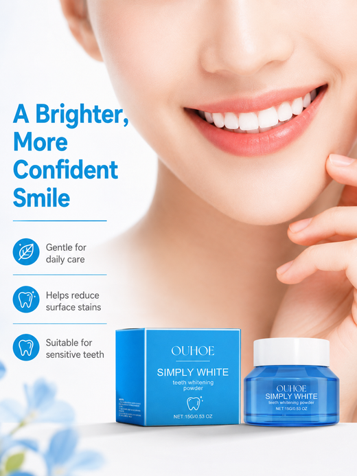 Teeth Whitening Powder — Sensitive‑Safe Brightening
