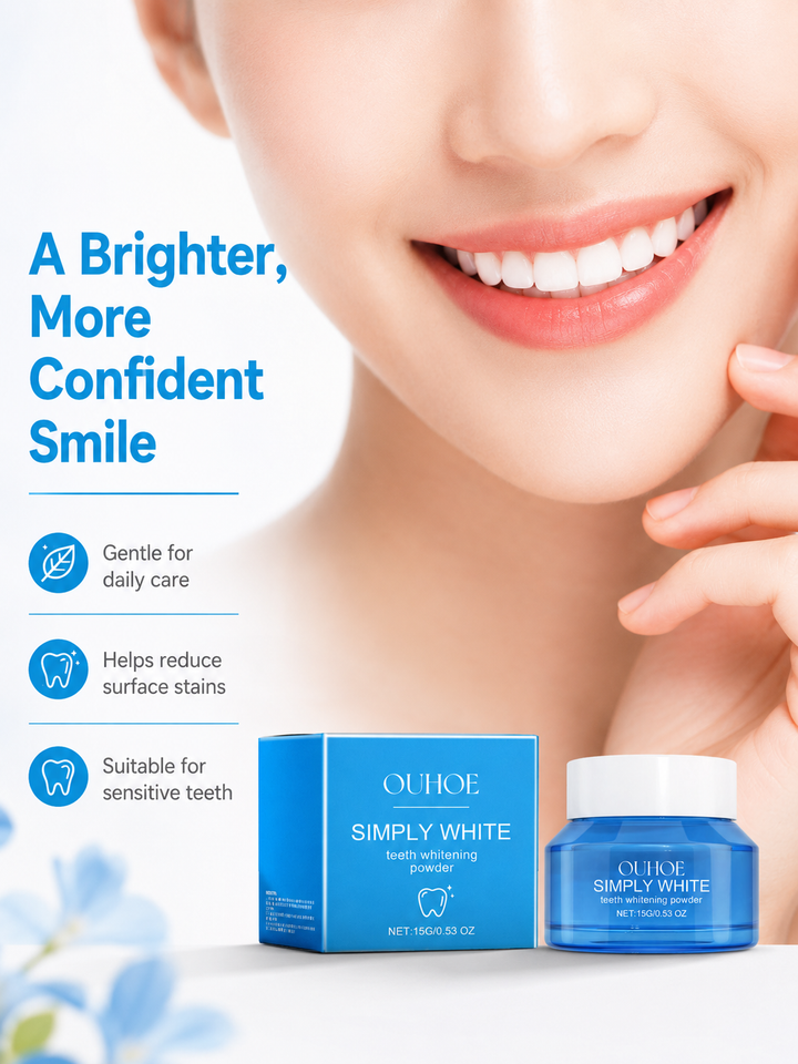 Teeth Whitening Powder — Sensitive‑Safe Brightening