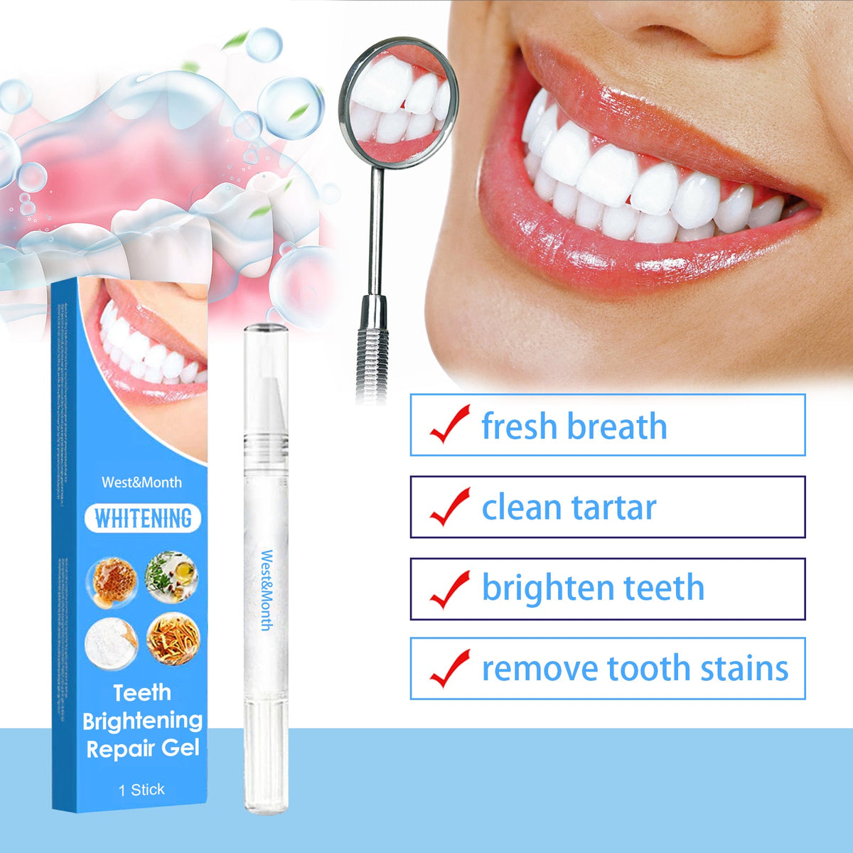 Teeth Whitening Pen for Portable Smile Brightening