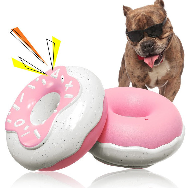 Donut Dog Chew Toy for Engaging Teeth-Cleaning Play