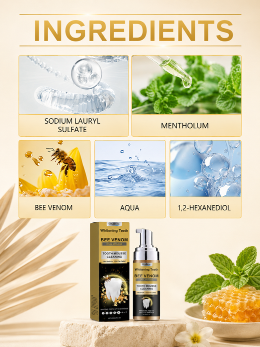 Teeth Mousse — Gentle Stain Removal & Whitening with Bee Venom