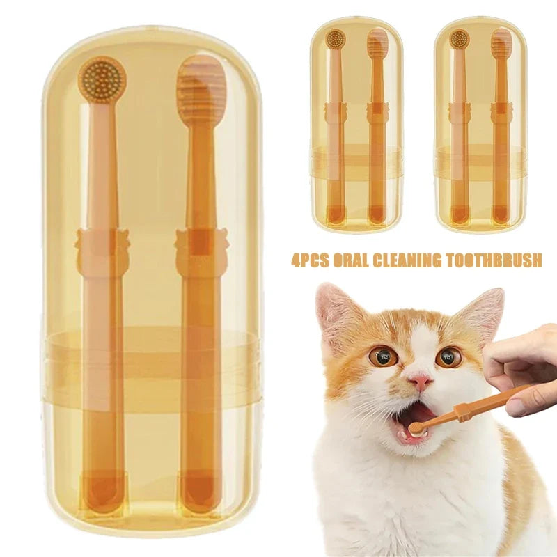 Pet Silicone Toothbrush for Gentle Dental Care
