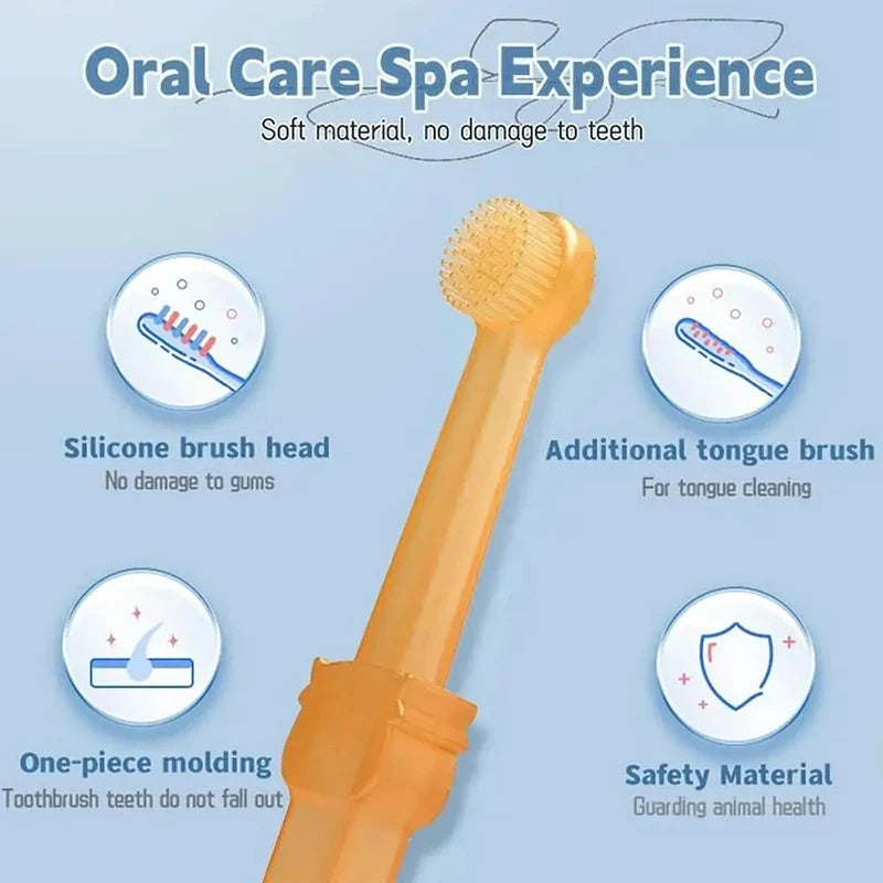 Pet Silicone Toothbrush for Gentle Dental Care