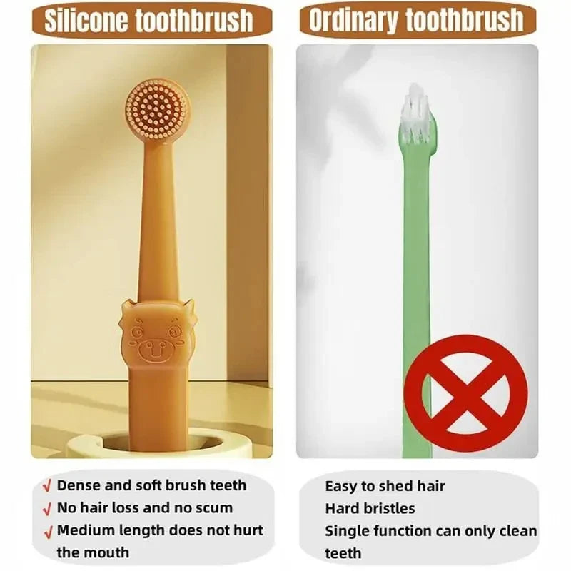 Pet Silicone Toothbrush for Gentle Dental Care