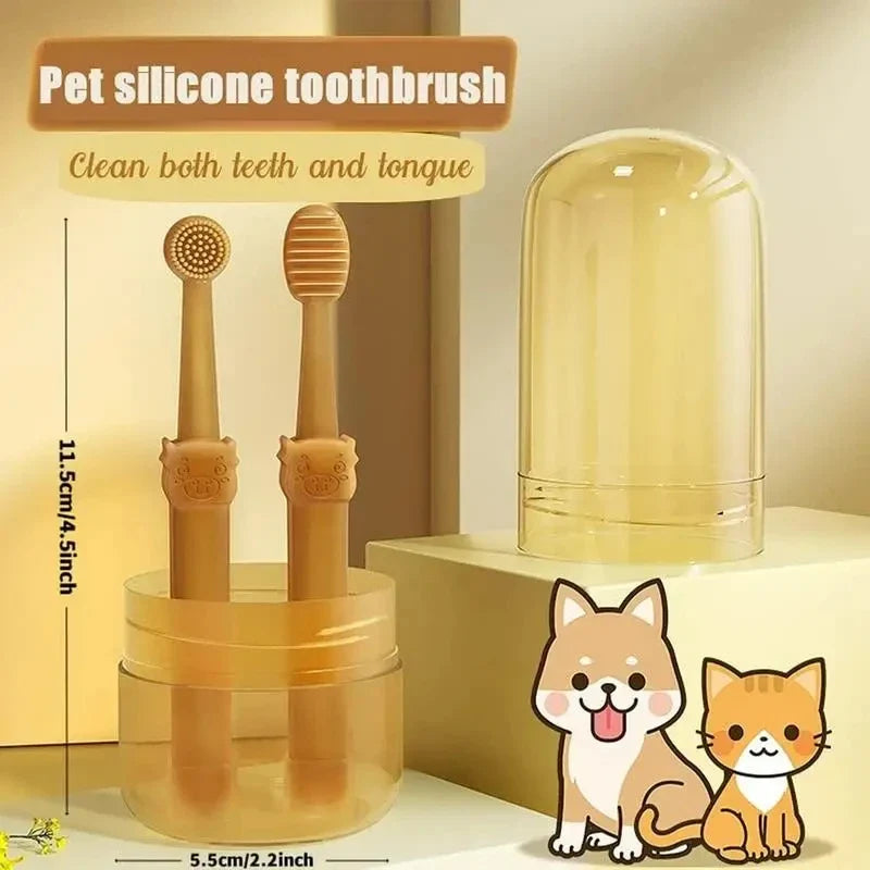 Pet Silicone Toothbrush for Gentle Dental Care