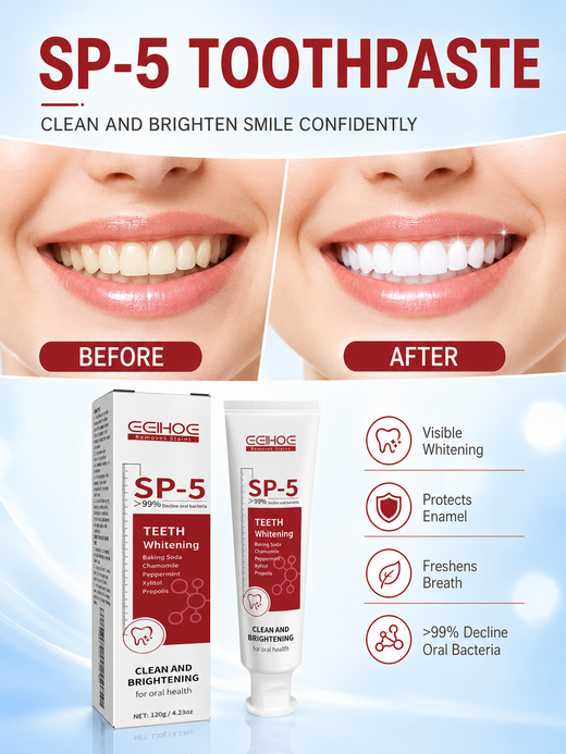 Whitening Toothpaste — Stain-Free Smile with 99% Bacterial