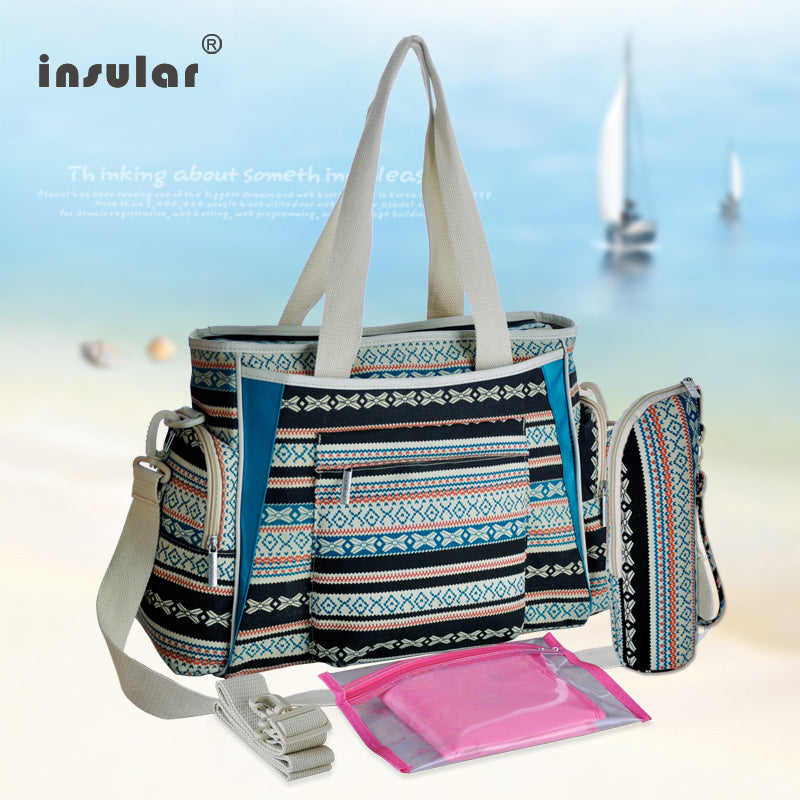 Diaper Tote Bag With Organized Changing Essentials