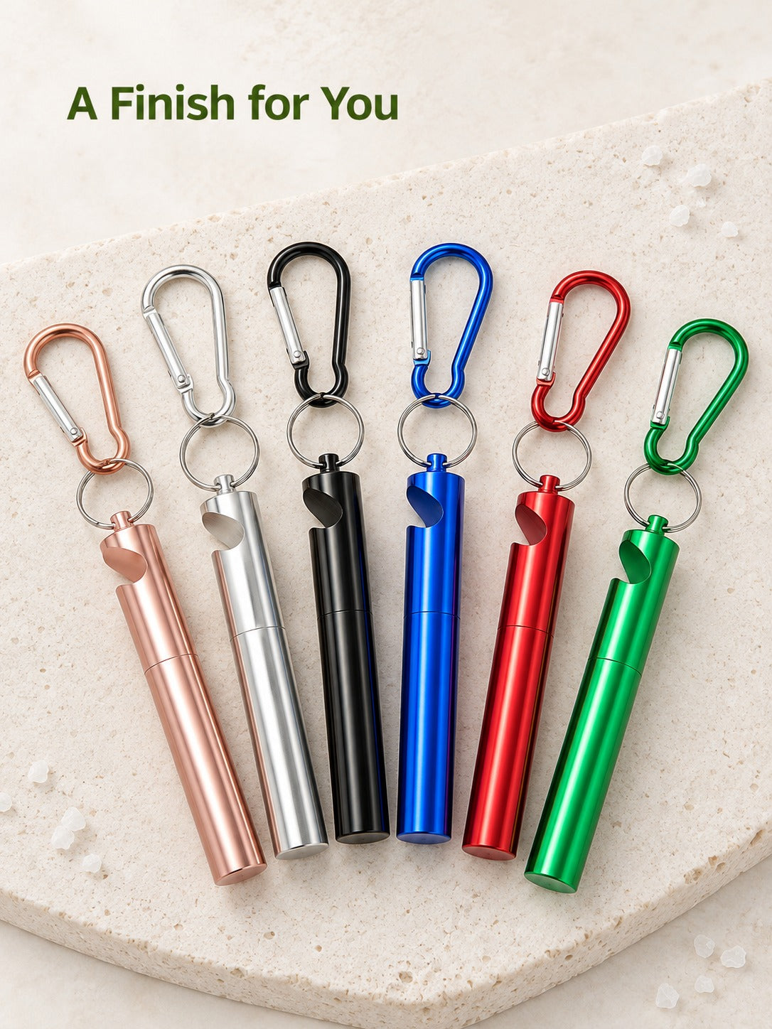 Telescopic Metal Straw Keychain with Bottle Opener Case