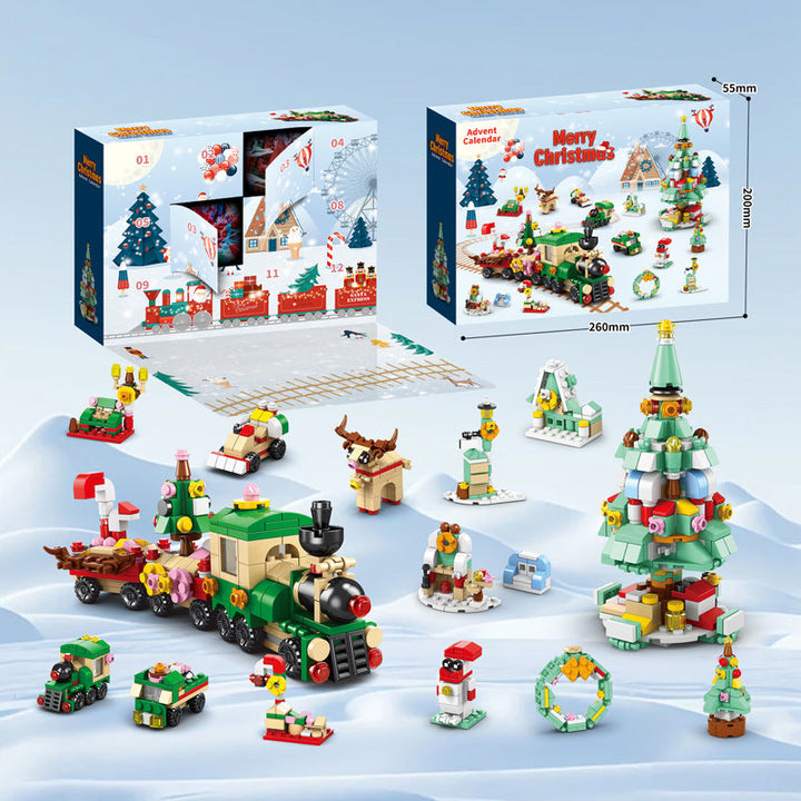 Christmas Advent Calendar Building Block Puzzle Gift