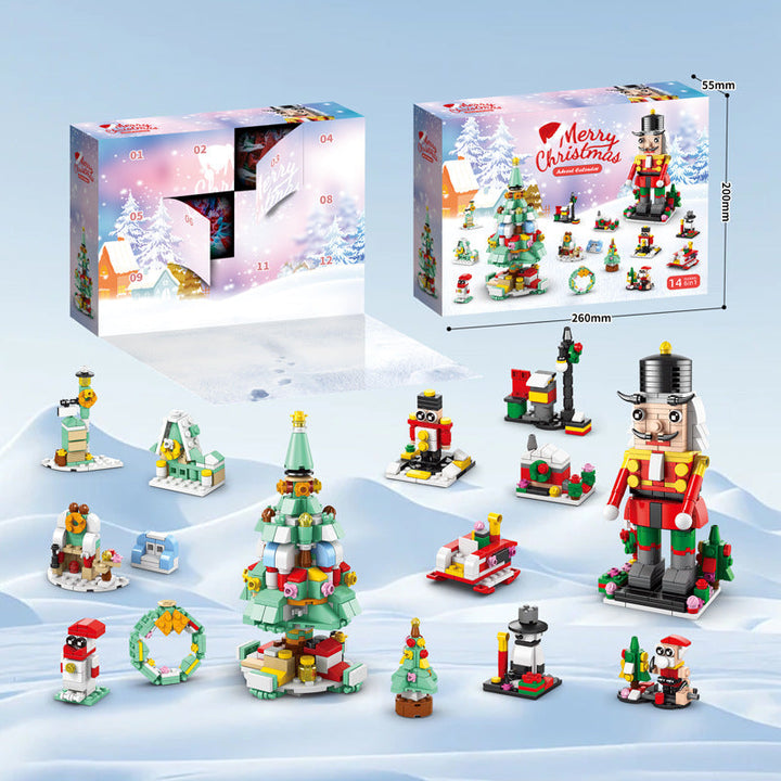 Christmas Advent Calendar Building Block Puzzle Gift