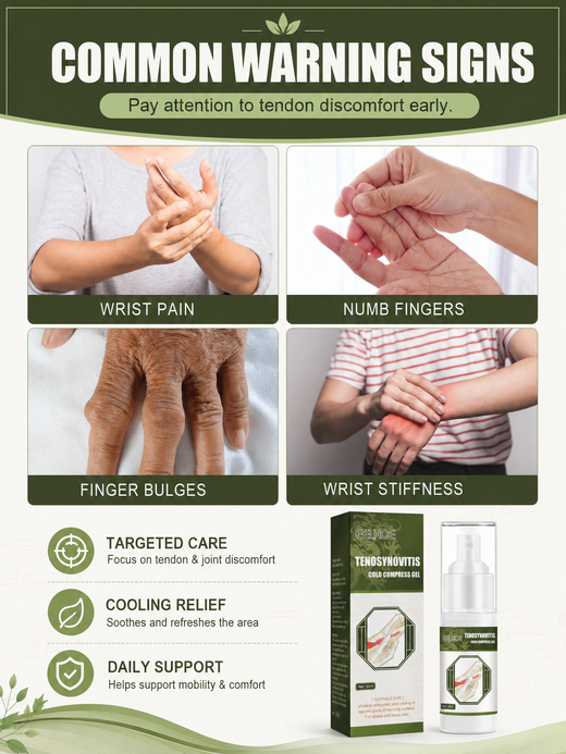 Tendon Sheath Cold Compress Gel Spray — Instant Cooling