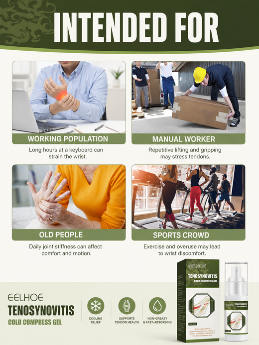 Tendon Sheath Cold Compress Gel Spray — Instant Cooling