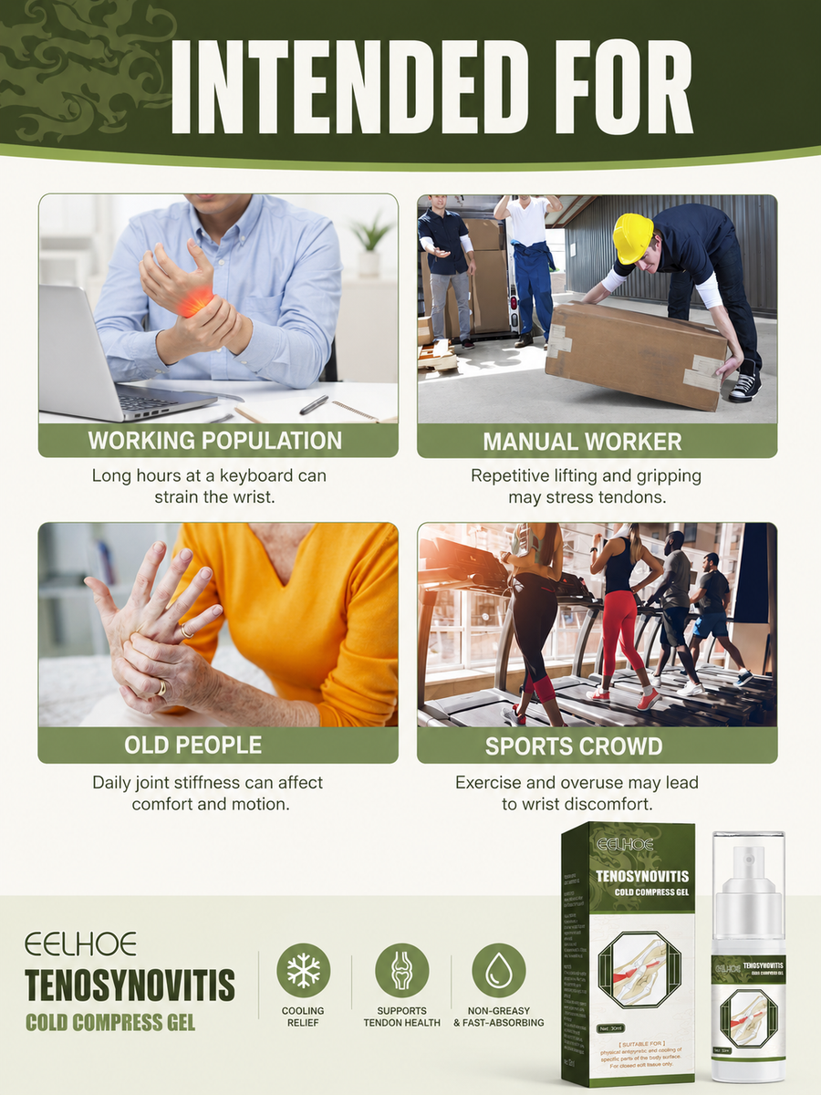 Tendon Sheath Cold Compress Gel Spray — Instant Cooling