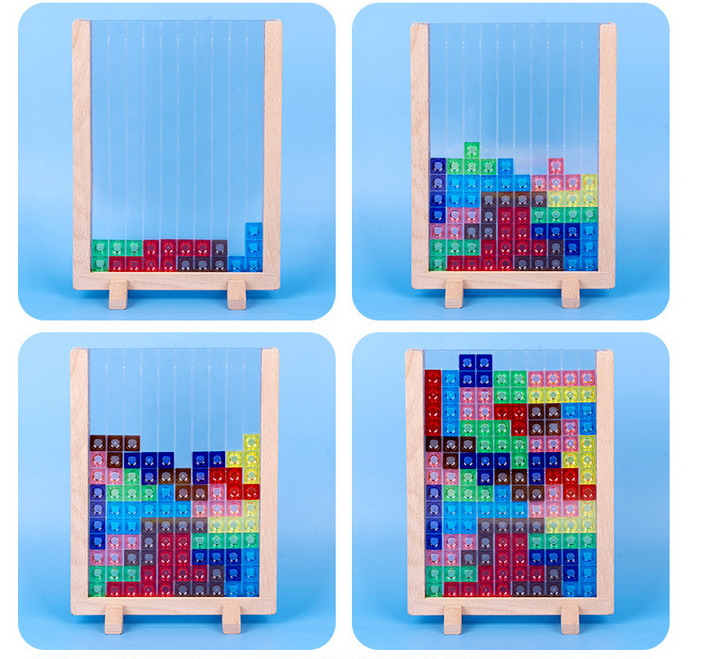 3D Tetris Building Blocks Puzzle for Spatial Skills