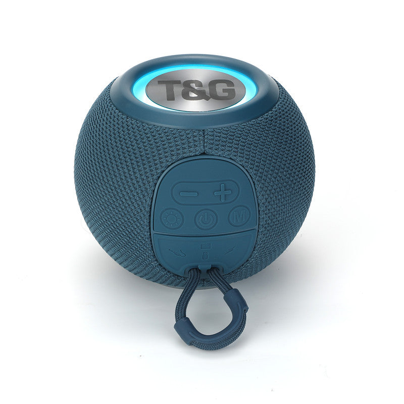 Portable Fabric Bluetooth Speaker with Colorful LED Ring