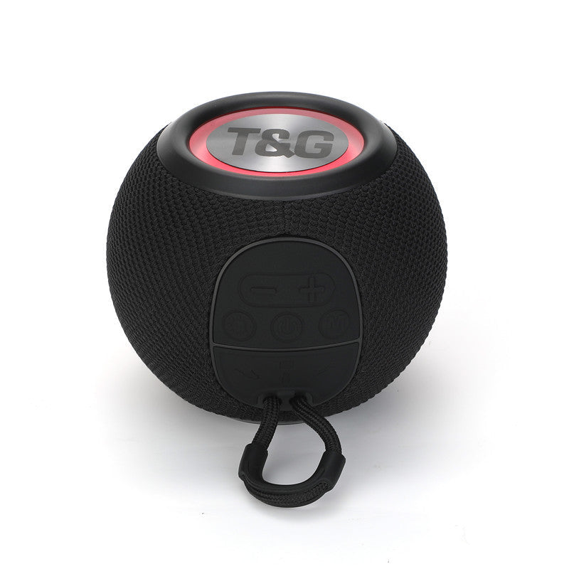 Portable Fabric Bluetooth Speaker with Colorful LED Ring