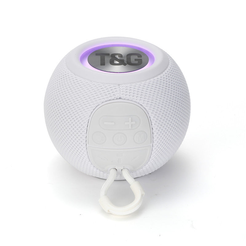 Portable Fabric Bluetooth Speaker with Colorful LED Ring