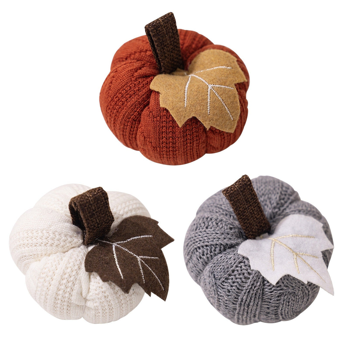 Knitted Pumpkin Decor for Cozy Rustic Autumn Charm