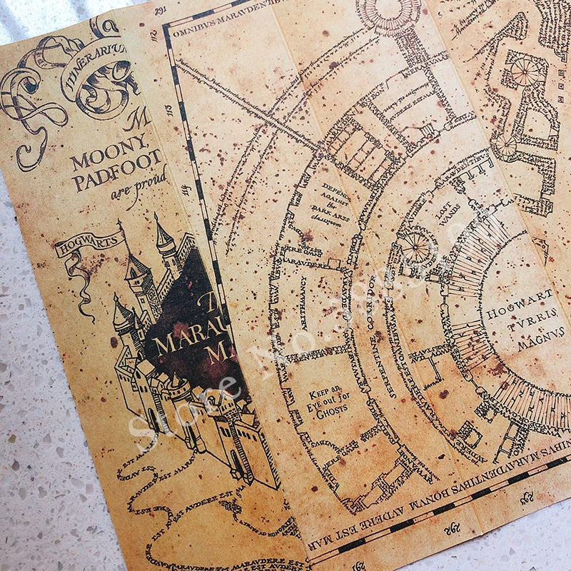 Wizard Gift Set With Marauder Map & Magical Keepsakes